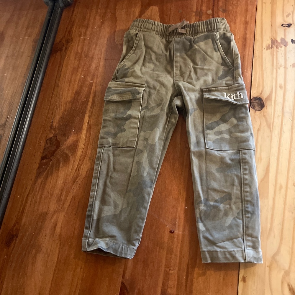 Kith army toddler cargos